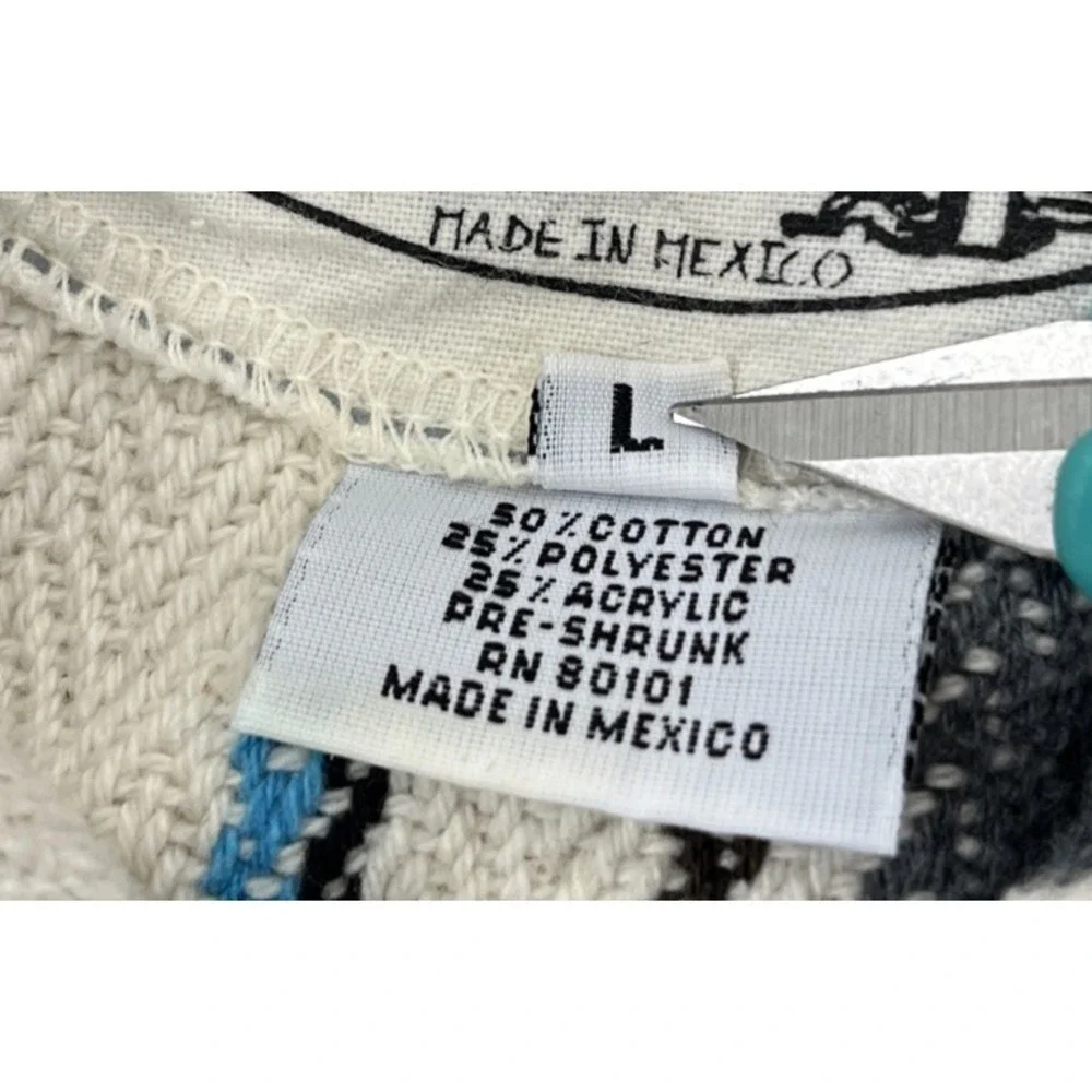 Original Senor Lopez Men's Hoodie Jacket Size L Baja Pullover Preshrunk Mexico - Picture 6 of 10